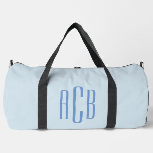 Einfache Blue Three Letter Monogram Duffle Bag