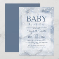 Einfache Blue Winter Baby Dusche