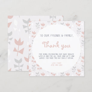 Einfache Blume Babydusche Einladungskarte Einladung