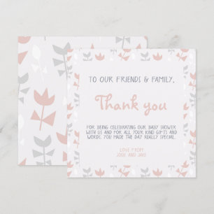 Einfache Blume Babydusche Einladungskarte Einladung