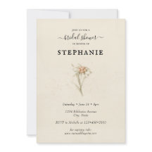 Einfache Blume Bridal Dusche Einladung