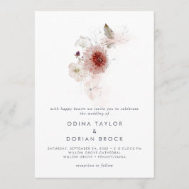 Einfache Blume die Hochzeit von Einladung