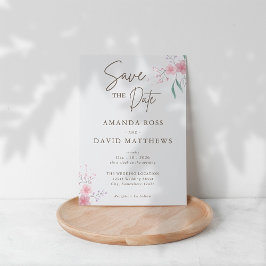 Einfache Blume Elegante Hochzeit Save The Date