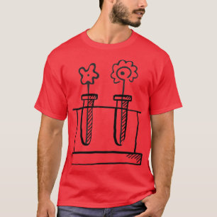 einfache Blume in Labrador-Röhren aus Blumenglas L T-Shirt
