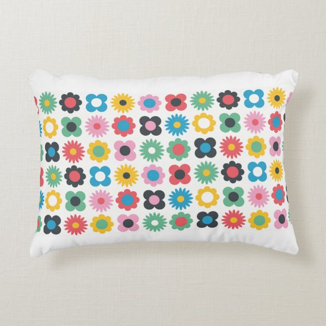 Einfache Blume nahtloses Musterdesign. Skandinavie Dekokissen (Vorderseite)