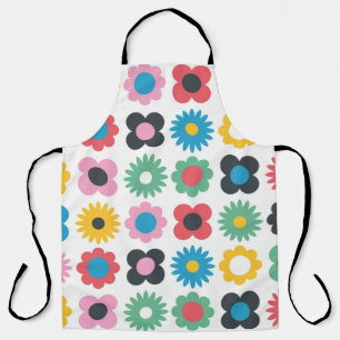 Einfache Blume nahtloses Musterdesign. Skandinavie Schürze
