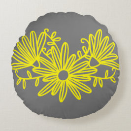 EINFACHE BLUME RUNDES KISSEN