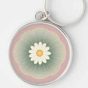 Einfache Blume Schlüsselanhänger