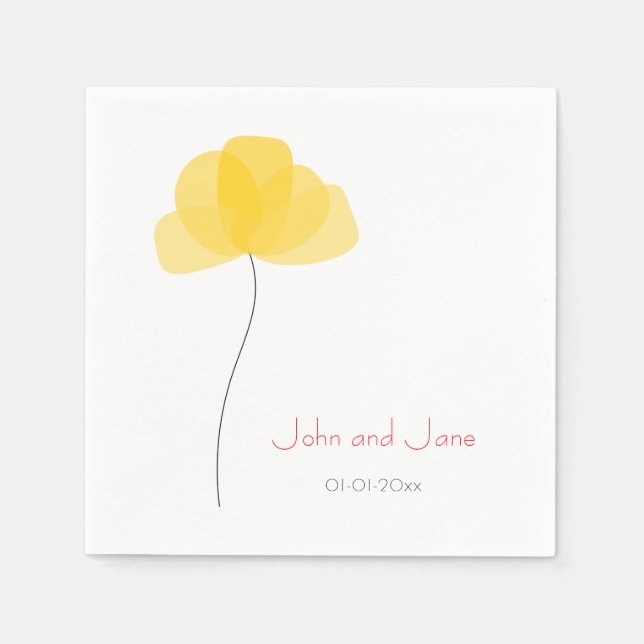 Einfache Blume Serviette (Vorderseite)