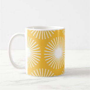 Einfache Blume: Skandinavisches nahtloses Design. Kaffeetasse