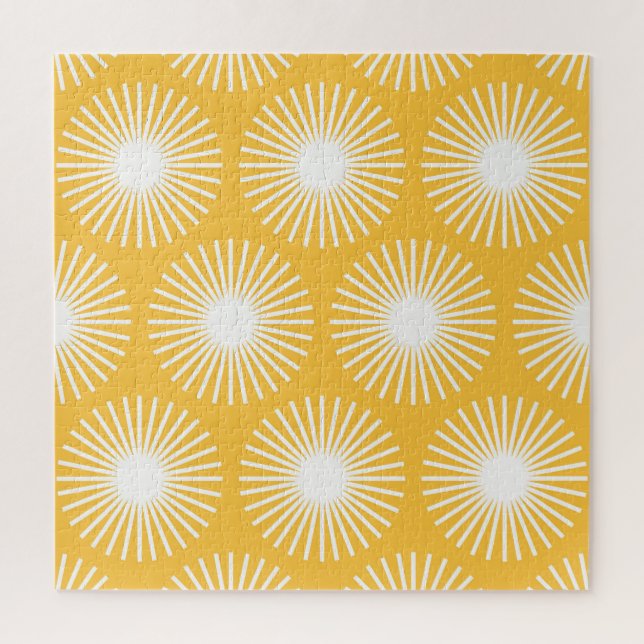 Einfache Blume: Skandinavisches nahtloses Design. Puzzle (Vertikal)