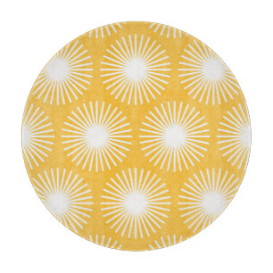 Einfache Blume: Skandinavisches nahtloses Design. Schneidebrett