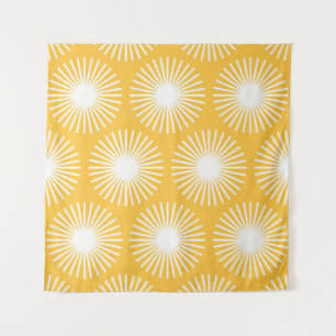 Einfache Blume: Skandinavisches nahtloses Design. Wandteppich