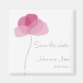 Einfache Blume Speichern des Datums Magnet