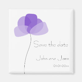 Einfache Blume Speichern des Datums Magnet