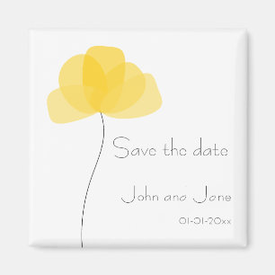 Einfache Blume Speichern des Datums Magnet