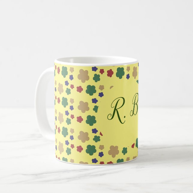 Einfache Blumen Kaffeetasse (Vorderseite Links)