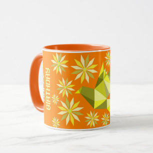 EINFACHE BLUMEN VOGEL GEBURTSTAGSGESCHENK FÜR JEDE TASSE