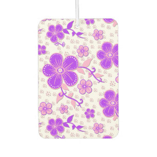 Einfache Blumenfarbe Lila und rosa drucken Autolufterfrischer