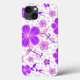 Einfache Blumenfarbe Lila und rosa drucken Case-Mate iPhone Hülle