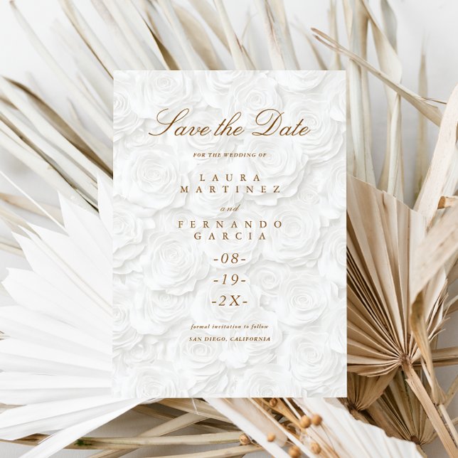 Einfache Blumenhochzeit speichert das Datum Save The Date (Von Creator hochgeladen)