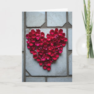 Einfache Blumenkarte mit Herzform Karte