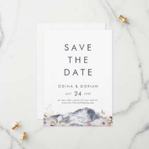 Einfache Blumenkarte Save the Date