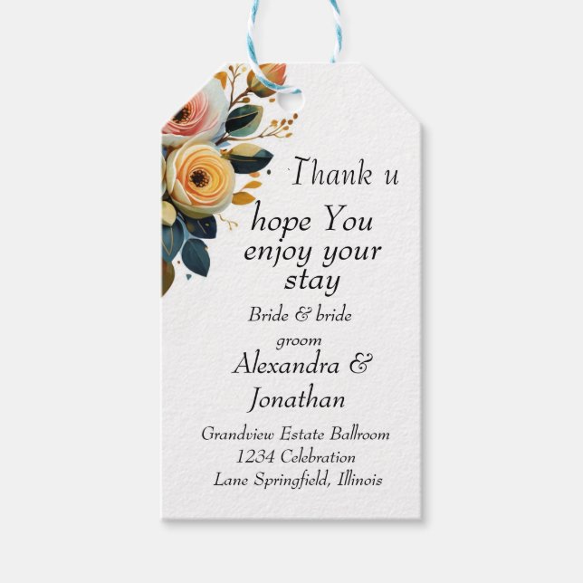 EINFACHE BLUMENKUNST GESCHENKANHÄNGER (Vorderseite)