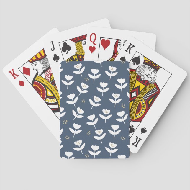 Einfache Blumenlandschaft Spielkarten (Rückseite)