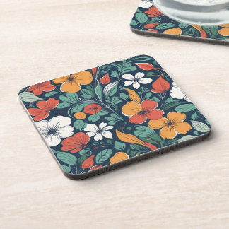 Einfache Blumenmuster Getränkeuntersetzer