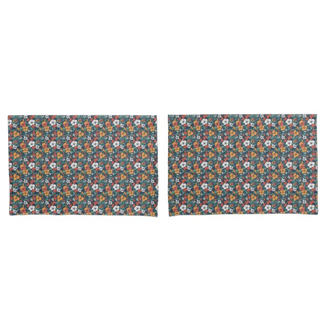 Einfache Blumenmuster Kissenbezug (Vorderseite-Set)