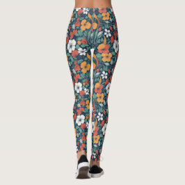 Einfache Blumenmuster Leggings