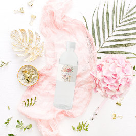 Einfache Blumensüße 16 Geburtstag Wasserflaschenetikett