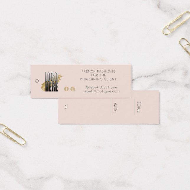 Einfache Blush-Logo-Bekleidungsmarke (Büro)