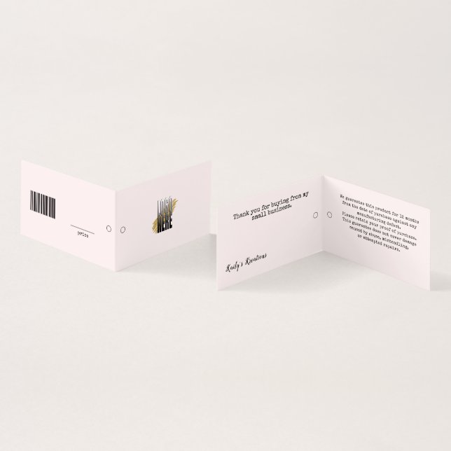 Einfache Blush-Logo-UPC-Kleidung Preis-Markierung (Innenseite und Außenseite)