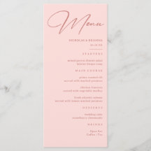 Einfache Blush Pink-Hochzeit