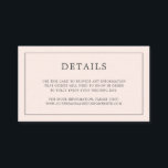 Einfache Blush Pink Monogram Elegante Hochzeit Begleitkarte<br><div class="desc">Einfache, kleine Hochzeitszimmerkarte mit modernem und elegantem Design, umgeben von einem dünnen Rahmen und einem Monogramm auf der Rückseite. Alle Designelemente sind grau über einem rot-rosa Hintergrund und können im Entwurfsbearbeitungsprogramm geändert werden. Ein elegantes und stilvolles Design, das sich ideal für ein minimalistisches Paar eignet. Benutzen Sie diese Umzäunungskarten, um...</div>