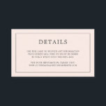 Einfache Blush Pink Monogram Elegante Hochzeit Begleitkarte<br><div class="desc">Einfache, kleine Hochzeitszimmerkarte mit modernem und elegantem Design, umgeben von einem dünnen Rahmen und einem Monogramm auf der Rückseite. Alle Designelemente sind grau über einem rot-rosa Hintergrund und können im Entwurfsbearbeitungsprogramm geändert werden. Ein elegantes und stilvolles Design, das sich ideal für ein minimalistisches Paar eignet. Benutzen Sie diese Umzäunungskarten, um...</div>