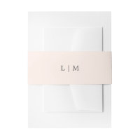 Einfache Blush Pink Monogram Elegante Hochzeit