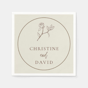 Einfache Bohemische Hochzeitsbeige Napkins Serviette