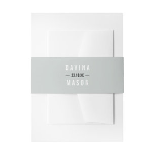 EINFACHE BOHO HOCHZEIT modernes Muster schwarz gra Einladungsbanderole