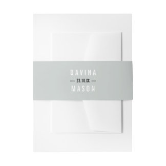 EINFACHE BOHO HOCHZEIT modernes Muster schwarz gra Einladungsbanderole