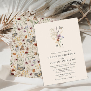 Einfache Boho-Hochzeitseinladung Einladung
