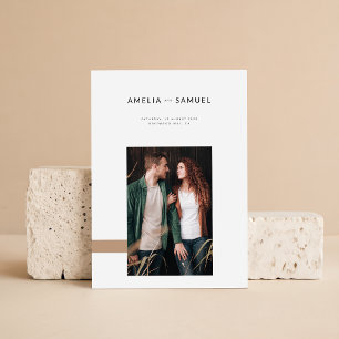 Einfache Boho-Minimalist-Hochzeit Einladung