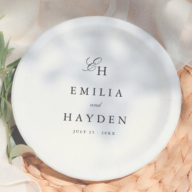 Einfache Boho-Minimalist-Hochzeit Pappteller (Von Creator hochgeladen)