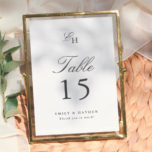 Einfache Boho-Minimalist-Hochzeitstisch-Nummer Tischnummer
