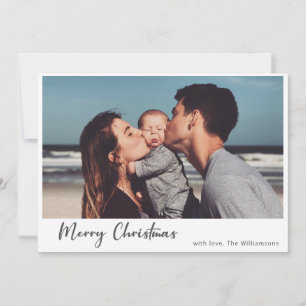 Einfache Boho Moderne Schrift Frohe Weihnachten Fo