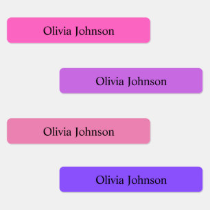 Einfache Boho Rainbow Kids Wasserdichte Namensschi Etiketten