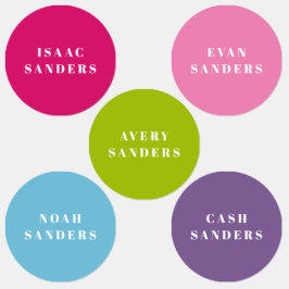 Einfache Boho Rainbow Wasserdichte Bekleidungsbeze Etiketten