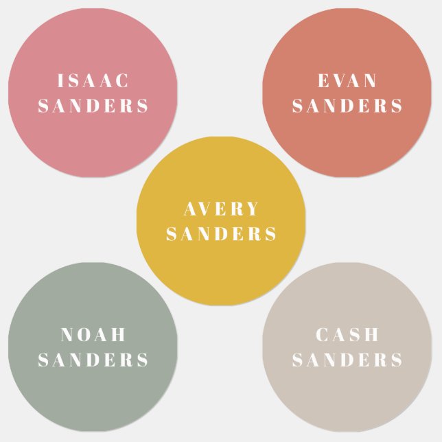 Einfache Boho Rainbow Wasserdichte Bekleidungsbeze Etiketten (Gruppe)